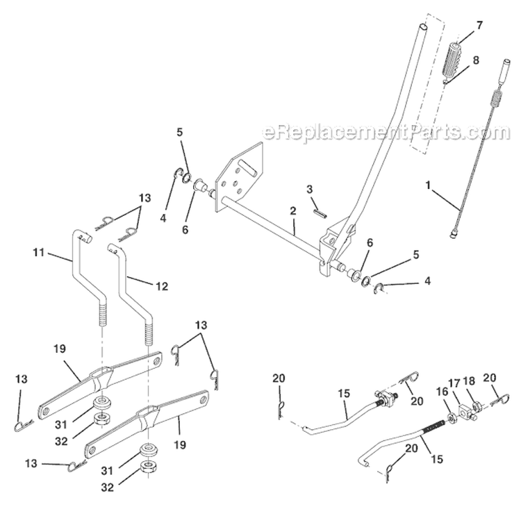 Page I Diagram and Parts List for WE1538B  Weed Eater Lawn Tractor
